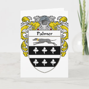 Cartes Pour Fêtes Annuelles Armoiries de Palmer/crête de famille (mannequin)
