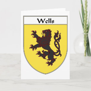 Cartes Pour Fêtes Annuelles Armoiries de puits/crête de famille