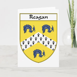 Cartes Pour Fêtes Annuelles Armoiries de Reagan/crête de famille