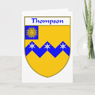 Cartes Pour Fêtes Annuelles Armoiries de Thompson/crête de famille