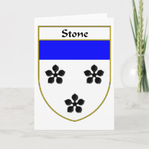 Cartes Pour Fêtes Annuelles Armoiries en pierre/crête de famille