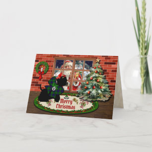 Cartes Pour Fêtes Annuelles Armstrong Scottie & Père Noël avec Crest Personnal