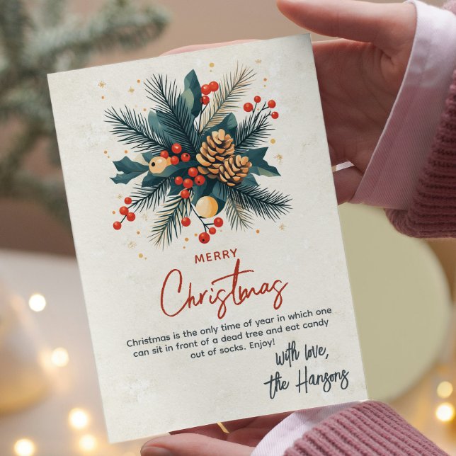 Cartes Pour Fêtes Annuelles Arrangement floral Pastel Joyeux Noël (Créateur téléchargé)