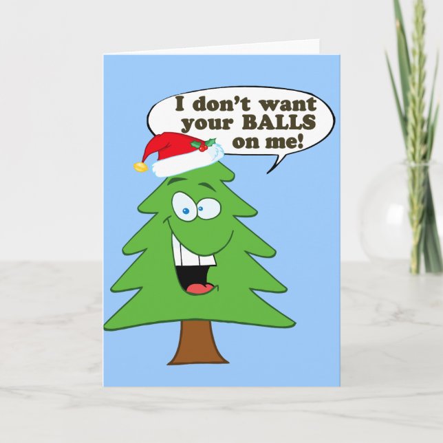 Cartes Pour Fêtes Annuelles Arrêtez l'abus des arbres de Noël (Devant)