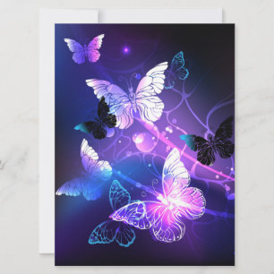 Cartes Pour Fêtes Annuelles Arrière - plan aux papillons de nuit