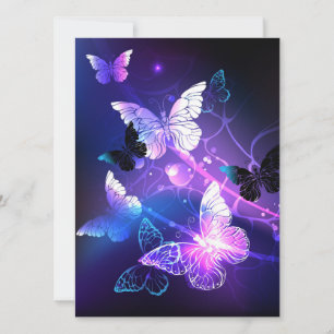 Cartes Pour Fêtes Annuelles Arrière - plan avec papillons de nuit