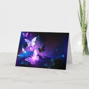 Cartes Pour Fêtes Annuelles Arrière - plan avec papillons de nuit