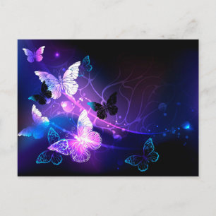 Cartes Pour Fêtes Annuelles Arrière - plan avec papillons de nuit