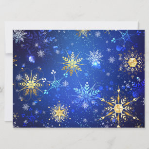 Cartes Pour Fêtes Annuelles Arrière - plan Bleu XMAS avec des flocons de neige