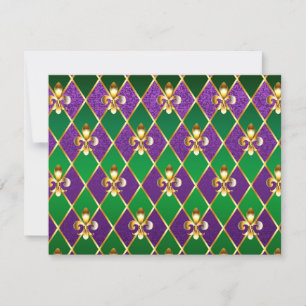 Cartes Pour Fêtes Annuelles Arrière - plan de bijoux Mardi Gras