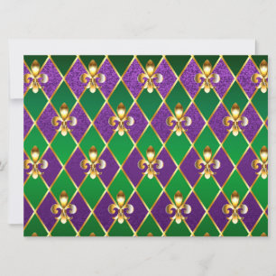 Cartes Pour Fêtes Annuelles Arrière - plan de bijoux Mardi Gras