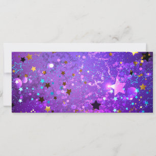 Cartes Pour Fêtes Annuelles Arrière - plan de feuille violet avec étoiles