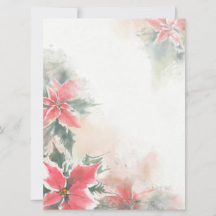 Cartes Pour Fêtes Annuelles Arrière - plan poinsettia souple vide