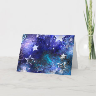 Cartes Pour Fêtes Annuelles Arrière - plan spatial avec étoiles