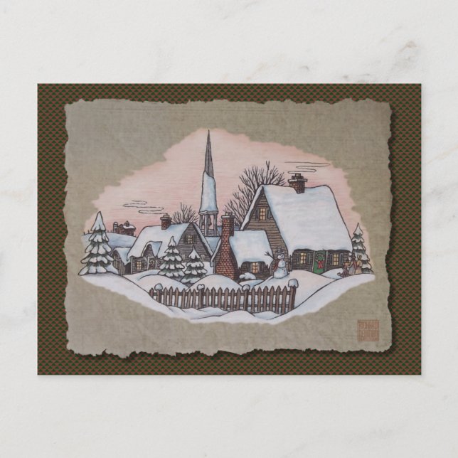 Cartes Pour Fêtes Annuelles Arrivée de matin de Noël (Devant)