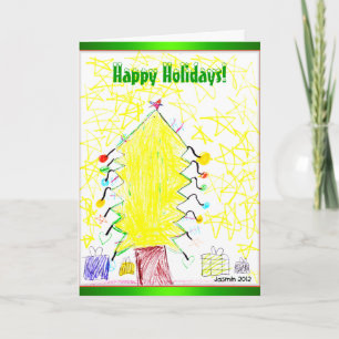 Cartes Pour Fêtes Annuelles Art by Kids Christmas Holiday Card 2012