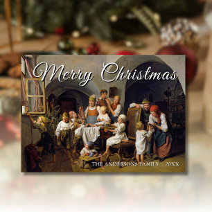Cartes Pour Fêtes Annuelles Art classique Joyeux Noël Matin Waldmüller