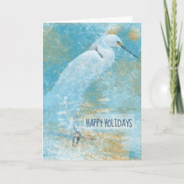 Cartes Pour Fêtes Annuelles Art côtier d'aigrettes neigeuses