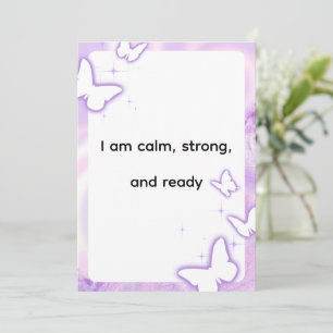 Cartes Pour Fêtes Annuelles Art d'affirmation consciente Papillon Violet