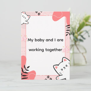 Cartes Pour Fêtes Annuelles Art d'affirmation de naissance de chat mignon