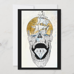 Cartes Pour Fêtes Annuelles art de crâne cool