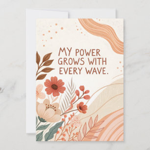 Cartes Pour Fêtes Annuelles Art de force de vague de grossesse stimulant