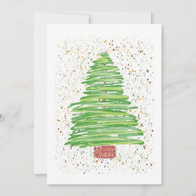 Cartes Pour Fêtes Annuelles Art de Noël (Devant)
