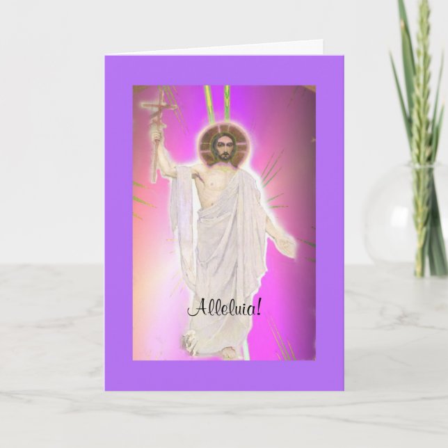 Cartes Pour Fêtes Annuelles Art de Pâques, Alleluia ! (Devant)
