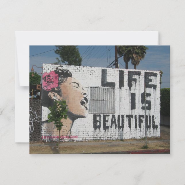 Cartes Pour Fêtes Annuelles Art de rue de Billie Holiday (Devant)