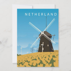 Cartes Pour Fêtes Annuelles Art de voyage Pays-Bas