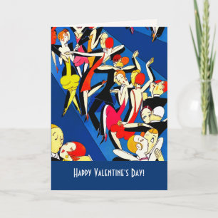 Cartes Pour Fêtes Annuelles Art déco Heureuse Sainte-Valentin