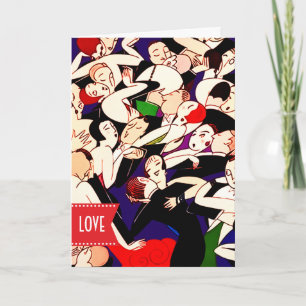 Cartes Pour Fêtes Annuelles Art déco Heureuse Sainte-Valentin