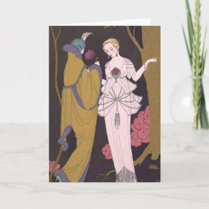 Cartes Pour Fêtes Annuelles Art Deco Lady