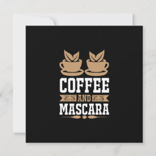 Cartes Pour Fêtes Annuelles Art du café Café et mascara