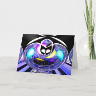 Cartes Pour Fêtes Annuelles Art extraterrestre félin céleste