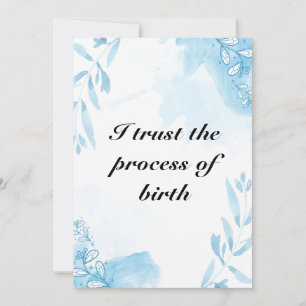 Cartes Pour Fêtes Annuelles Art floral d'affirmation de naissance à l'aquarell