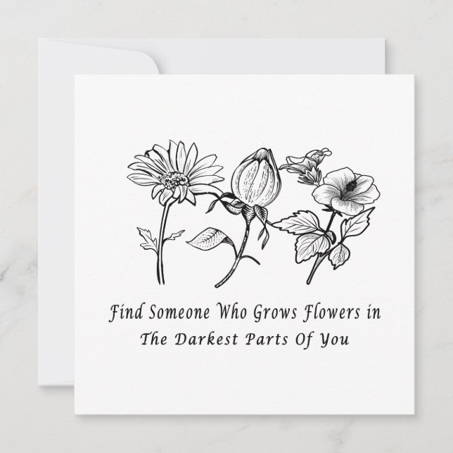 Cartes Pour Fêtes Annuelles Art floral inspirant (Devant)