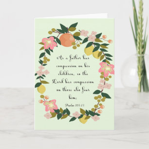 Cartes Pour Fêtes Annuelles Art inspirationnel chrétien - Psaume 103:13