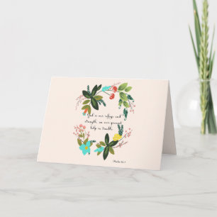 Cartes Pour Fêtes Annuelles Art inspirationnel chrétien - Psaume 46:1