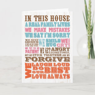 Cartes Pour Fêtes Annuelles Art Inspiré - Véritable Famille