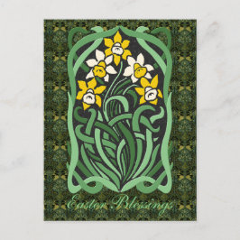 Cartes Pour Fêtes Annuelles Art Nouveau Daffodiles de Pâques Personnalisé