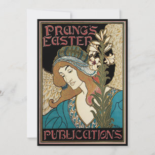 Cartes Pour Fêtes Annuelles Art Nouveau vintage, publications de Pâques de Pra