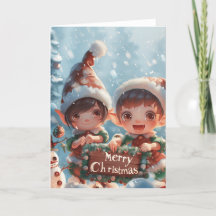 Art numérique des elfes de Noël