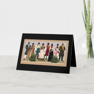 Cartes Pour Fêtes Annuelles Art populaire afro-américain, anneaux de liberté