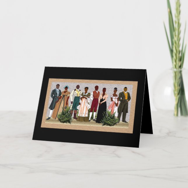 Cartes Pour Fêtes Annuelles Art populaire afro-américain, anneaux de liberté (Devant)
