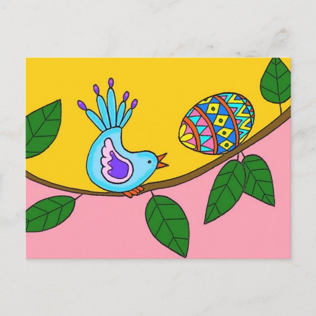 Cartes Pour Fêtes Annuelles Art populaire d'Ukrainien de surprise de Pâques (Devant)