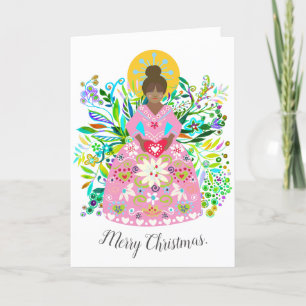 Cartes Pour Fêtes Annuelles Art populaire moderne Afrique-Amérique de Noël Ang