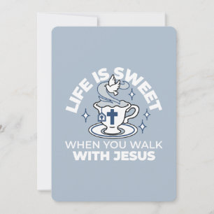 Cartes Pour Fêtes Annuelles Art Vivant Fidèle - Teacup avec Croix et Dove