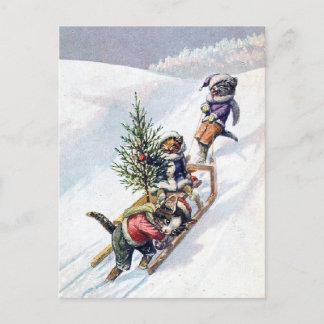 Cartes Pour Fêtes Annuelles Arthur Thiele - les chats apportent à la maison un