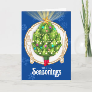 Cartes Pour Fêtes Annuelles Artichoke Christmas tree restaurant chef restaurat